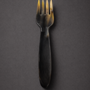 furculita din corn natural handmade tacam premium bucatarie