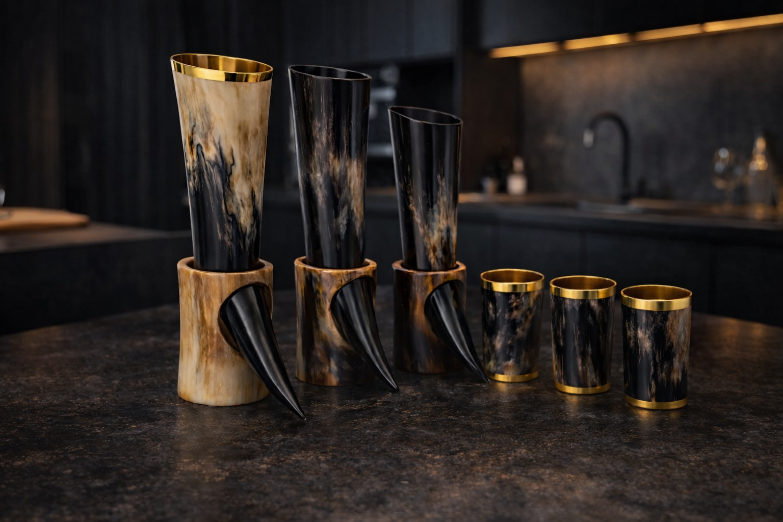 pahar din corn de bivol , pahar lux , pahar modern , pahar handmade